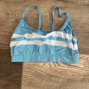 Splits59 Blue Striped Sports Bra EUC size XS/S